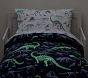 Glow-in-the-Dark Dino Bones Toddler Duvet Cover