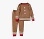 Gingerbread Bamboo Viscose Tight Fit Kid Pajama Set