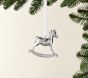 Baby's First Christmas Rocking Horse Silver Keepsake Ornament