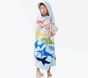 Rainbow Shark Kid Beach Hooded Towel UPF 50+