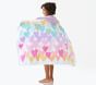 Rainbow Heart Kid Beach Hooded Towel UPF 50+