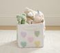 Embroidered Hearts Utility Storage Bin