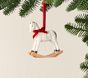 Vintage Glitter Rocking Horse Ornament