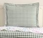 Open Box: Check Organic Cotton Sham, Standard - Sage