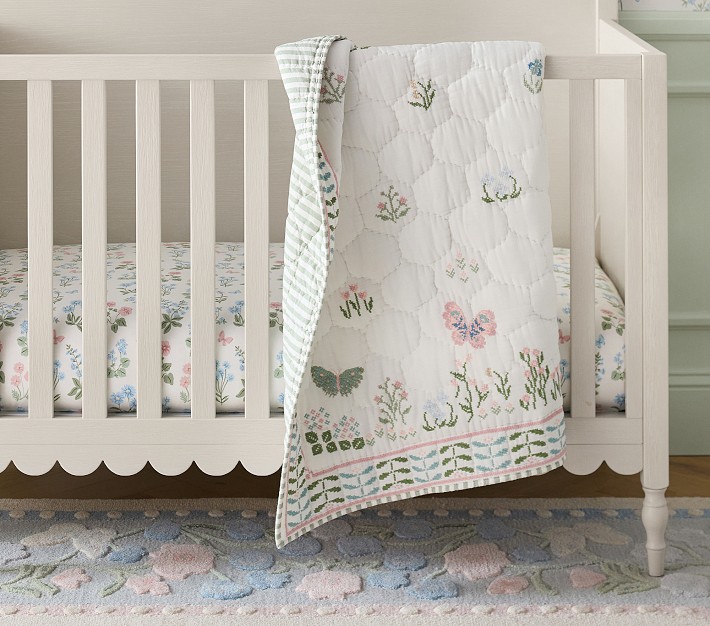 Hill House Home Floral Baby Quilt | Pottery Barn Kids