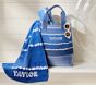 Blue Tie-Dye Stripe Tote &amp; Towel Set