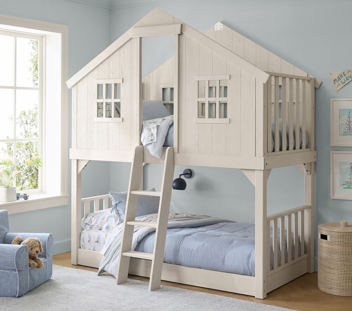 Tree House Twin-Over-Twin Kids Bunk Bed | Pottery Barn Kids