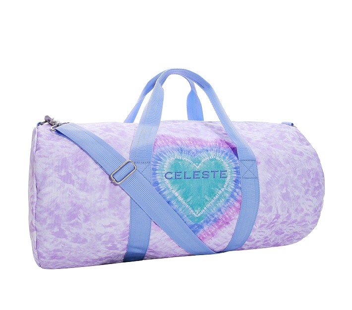 Mackenzie Lavender Heart Tie Dye Duffle | Pottery Barn Kids