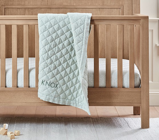 Pottery Barn kids ベッドカバー　キルト European Linen Baby Quilt | Pottery Barn Kids