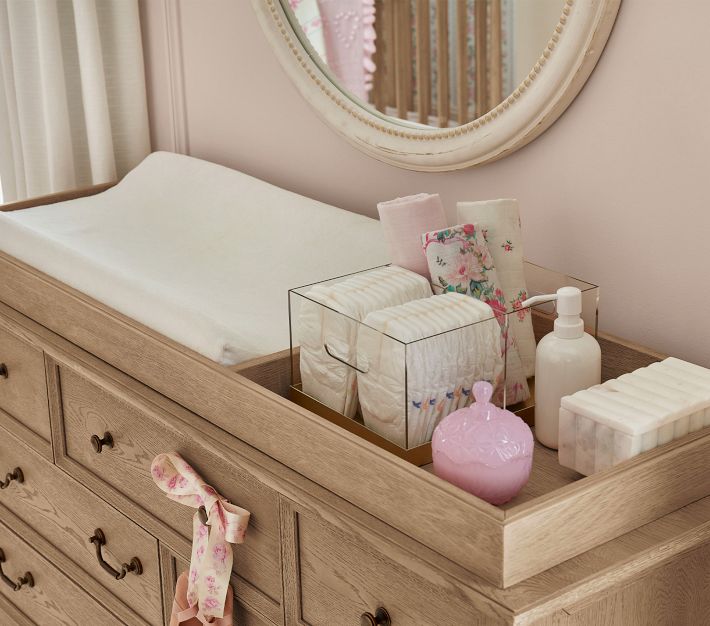 Blythe Extra Wide Changing Table Dresser & Topper | Pottery Barn Kids Blythe Extra Wide Changing Table Dresser & Topper | Pottery Barn Kids