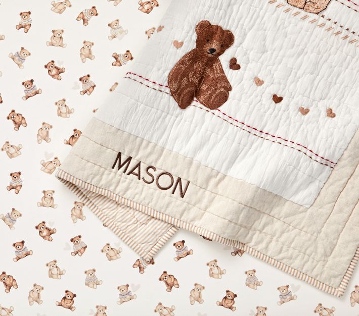 Teddy Bear Baby Bedding Set | Pottery Barn Kids