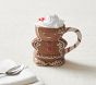 Gingerbread Ceramic Shaped Kids Mugs, Set of 2
