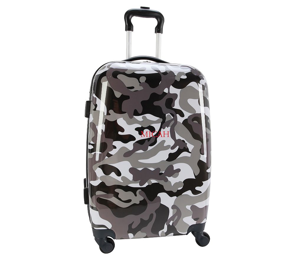 Mackenzie Gray Camo Spinner Luggage | Pottery Barn Kids