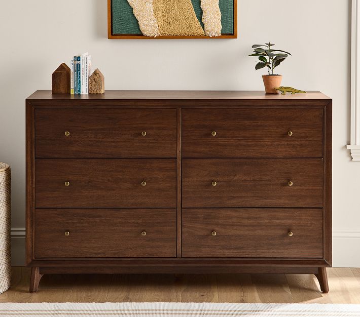 Sloan 6-Drawer Dresser (55w x 18d), Gray/Seadrift Sloan 6-Drawer Dresser (55w x 18d), Gray/Seadrift