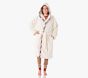 Open Box: Stewart Plaid Sherpa Adult Robe, Small - Ivory Multi 