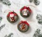 Icon Bottlebrush Wreath Ornaments, Set of 3