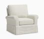 Open Box: Comfort Upholstered Stationary Glider - Performance Heathered Basketweave, Dove