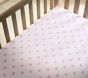 Bella Bow Stripe Organic Crib Fitted Sheet