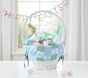 Open Box: Preppy Madras Easter Basket Liner, Large - Blue Multi