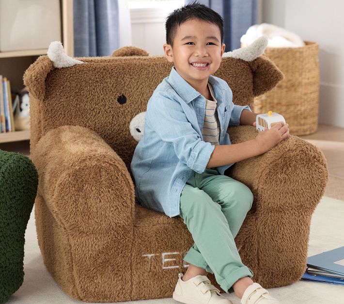 Anywhere Chair®, Sherpa Critter Slipcover Only | Pottery Barn Kids