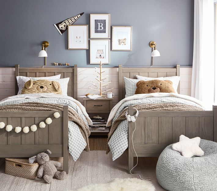 Gray Cozy Sherpa Anywhere Beanbag™ | Kids Bean Bag Chair | Pottery