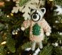 Felted Winter Sports Animal Ornaments, Set of 6
