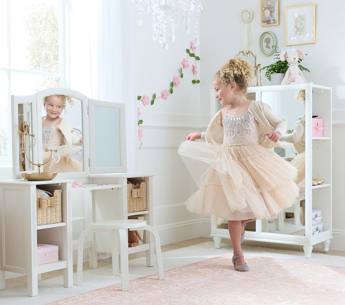 Madeline Kids Vanity Stool | Pottery Barn Kids