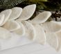 White Felted Sparkle Leaf Tree Garland