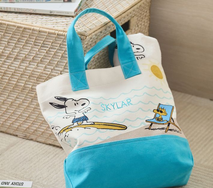 【SURF'S UP PEANUTS】TOTE BAG TSPTR 'Surf's Up' Snoopy Tote Bag - Ecru
