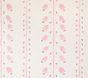 Pink Floral Stripe Wallpaper Sample