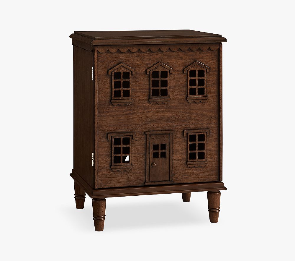 Sherwood Dollhouse Nightstand (19") - Heritage Walnut, UPS Delivery