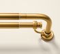 Open Box: Hidden Connection Room Darkening Double Rod, 60"-108" - Antique Brass
