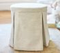 Madeline Vanity Stool, Evelyn Gray Slipcover Only