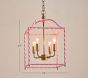 Twisted Pink Lantern Chandelier (12")
