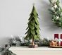 Green Felt Tree Decor, Set of 2