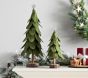 Green Felt Tree Decor, Set of 2