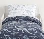 Glow-in-the-Dark Dino Bones Toddler Duvet Cover