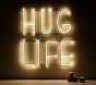 "Hug Life" LED Sentiment Wall Light