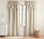 Evelyn Linen-Blend Bow Valance Blackout Curtain