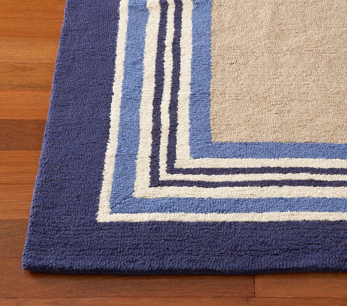 Blue Tailored Stripe Rug Swatch