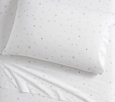 Organic Twinkle Star Sheet Set, Twin, Lavender Multi