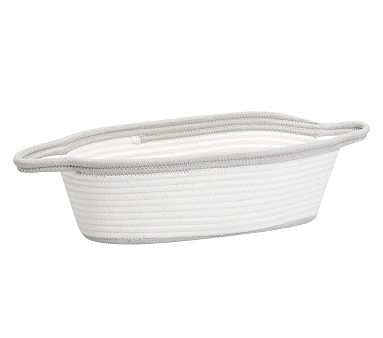 Grey Cotton Rope Changing Table Caddy