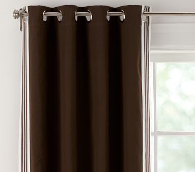 Canvas Trim Blackout Curtain 44 x 63 Brown