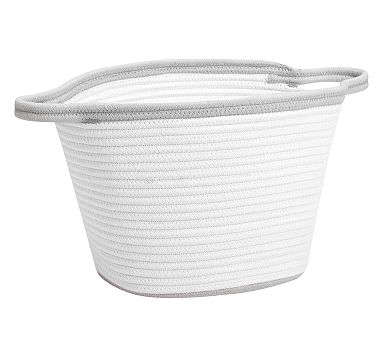 Grey Cotton Rope Basket, Small