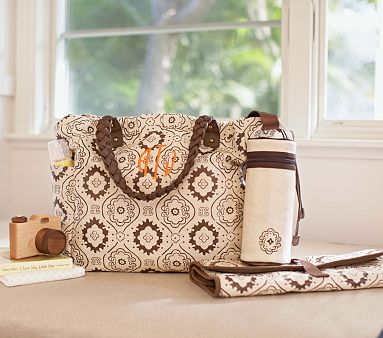 Brown Mosaic Diaper Bag