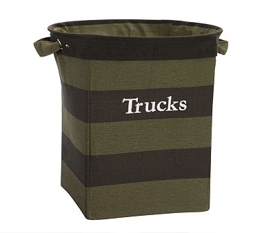 Large Brown/Olive Stripe Tote