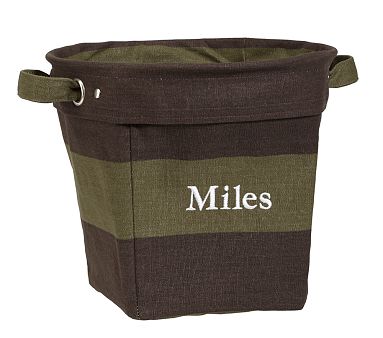 Medium Brown/Olive Stripe Tote