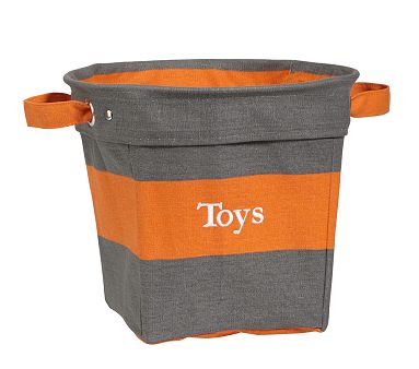 Medium Gray/Orange Stripe Tote