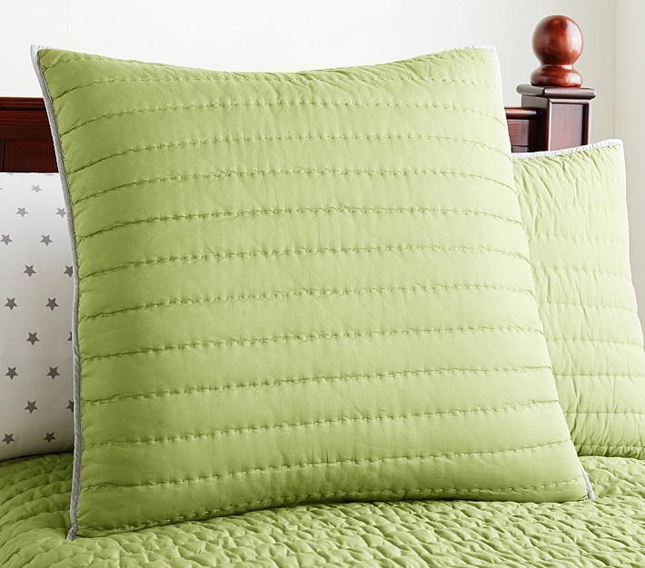 Branson Euro Sham, Green/Gray