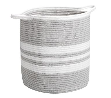 Grey Cotton Rope Hamper
